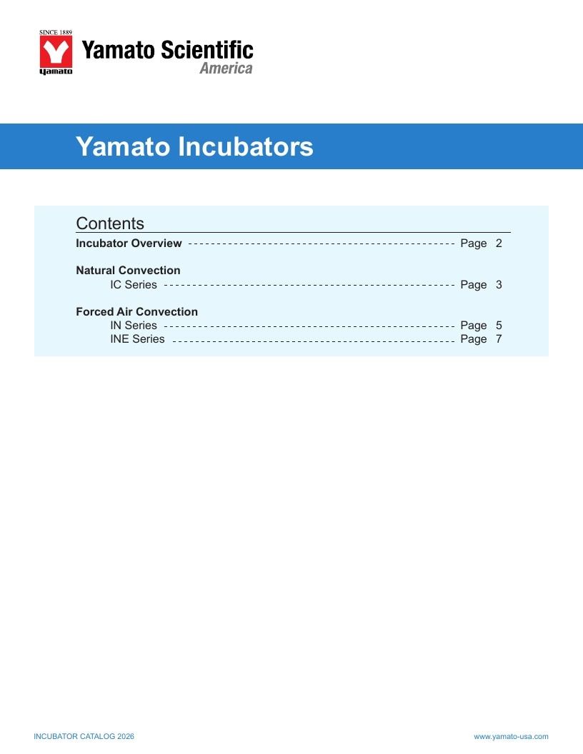 Yamato USA Laboratory Equipment Catalog Weekly Ad January 1 - December 31, 2026