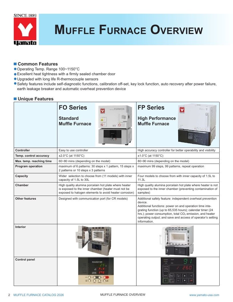 Yamato USA Laboratory Equipment Catalog Weekly Ad January 1 - December 31, 2026
