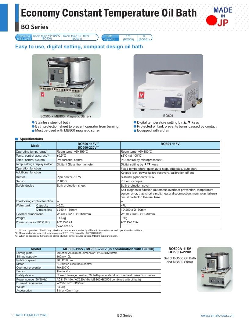 Yamato USA Laboratory Equipment Catalog Weekly Ad January 1 - December 31, 2026