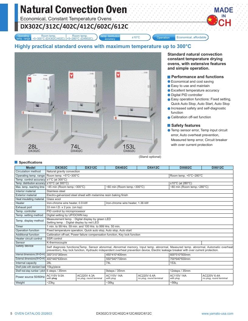 Yamato USA Laboratory Equipment Catalog Weekly Ad January 1 - December 31, 2026