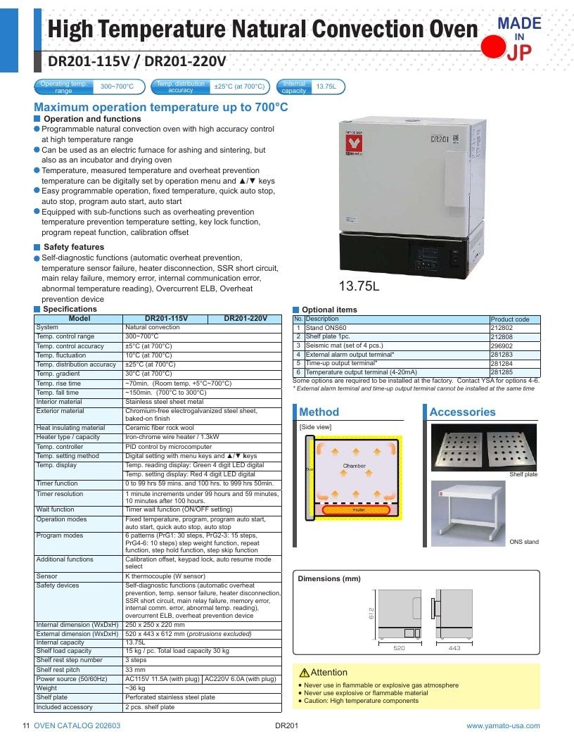 Yamato USA Laboratory Equipment Catalog Weekly Ad January 1 - December 31, 2026