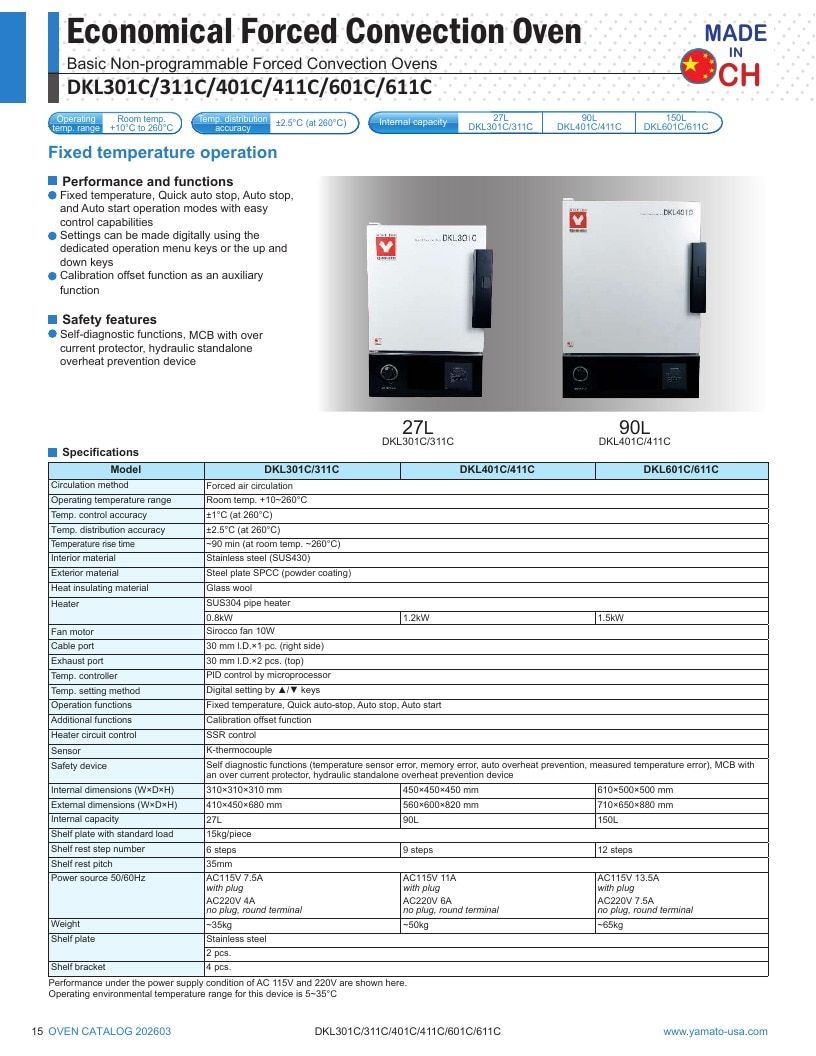 Yamato USA Laboratory Equipment Catalog Weekly Ad January 1 - December 31, 2026