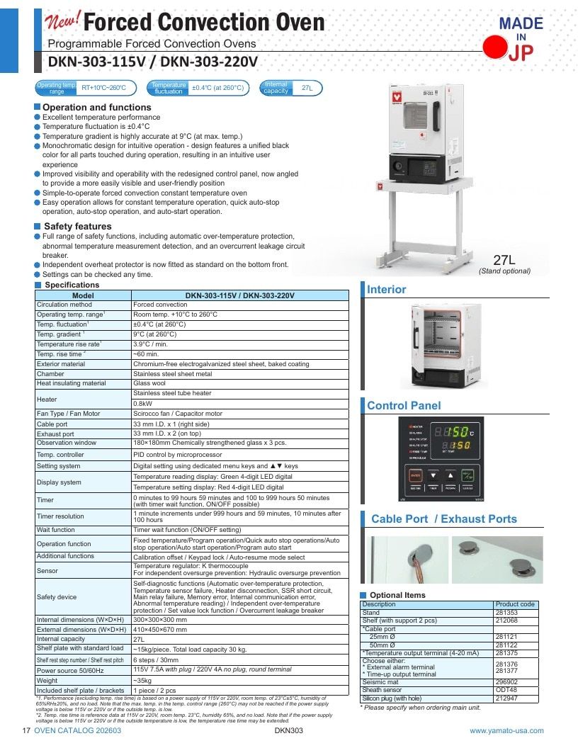 Yamato USA Laboratory Equipment Catalog Weekly Ad January 1 - December 31, 2026