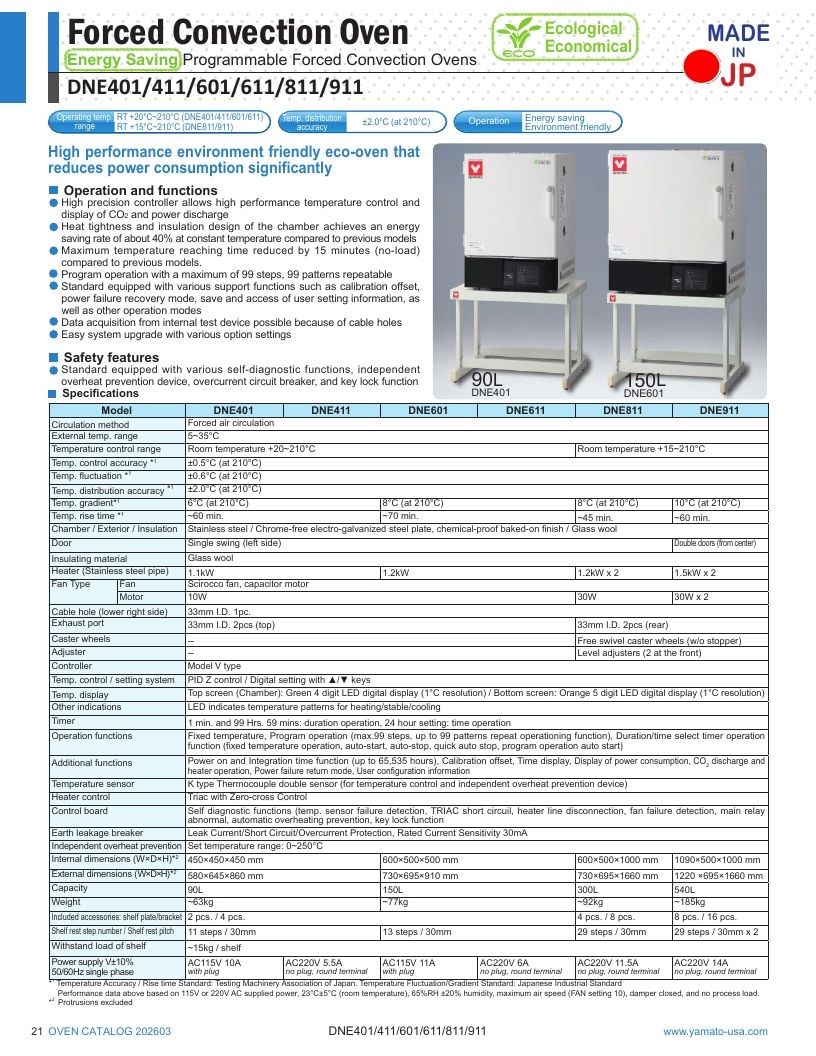 Yamato USA Laboratory Equipment Catalog Weekly Ad January 1 - December 31, 2026