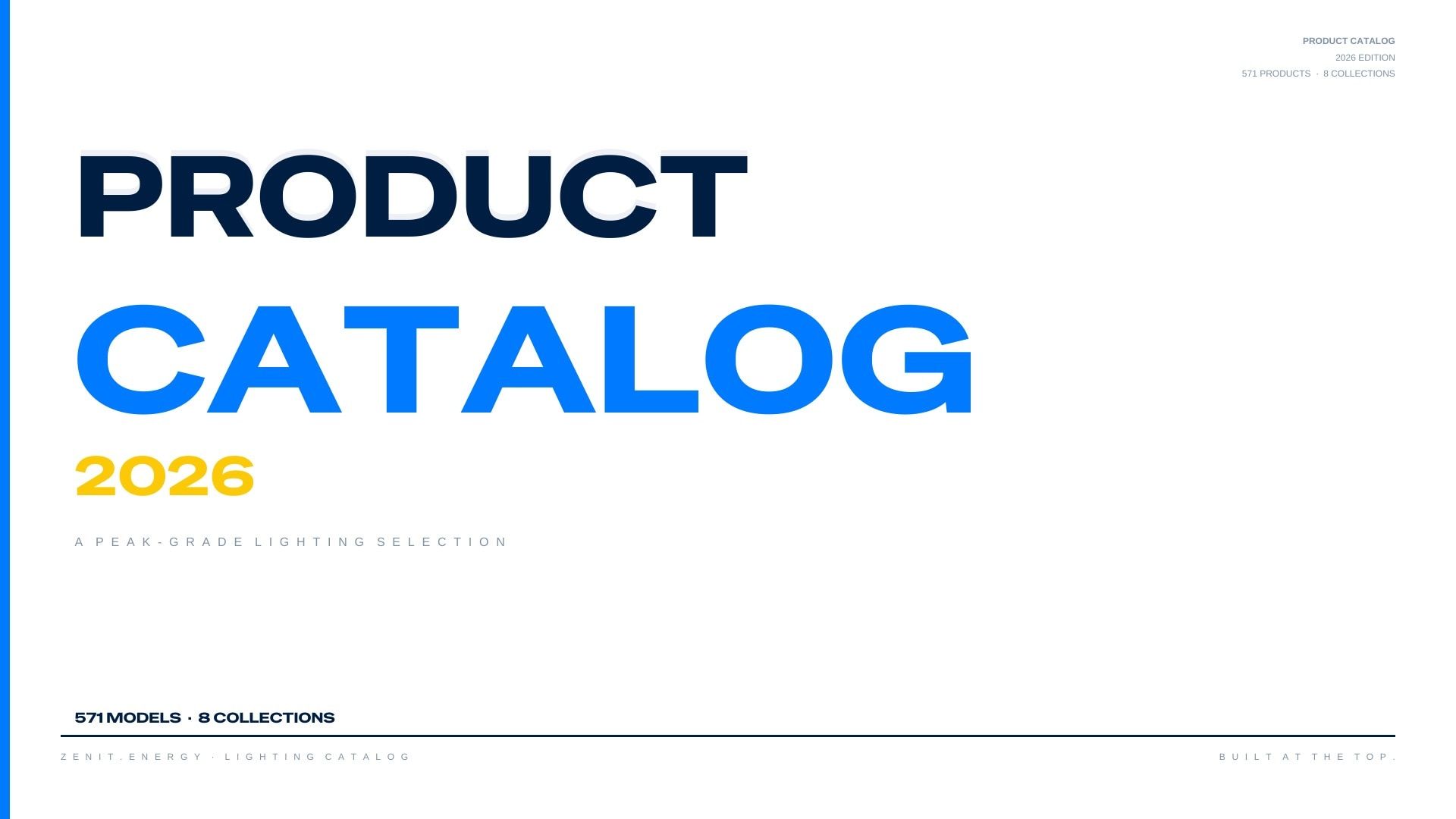 ZENIT Lighting Lighting Products Catalog Weekly Ad January 1 - December 31, 2026