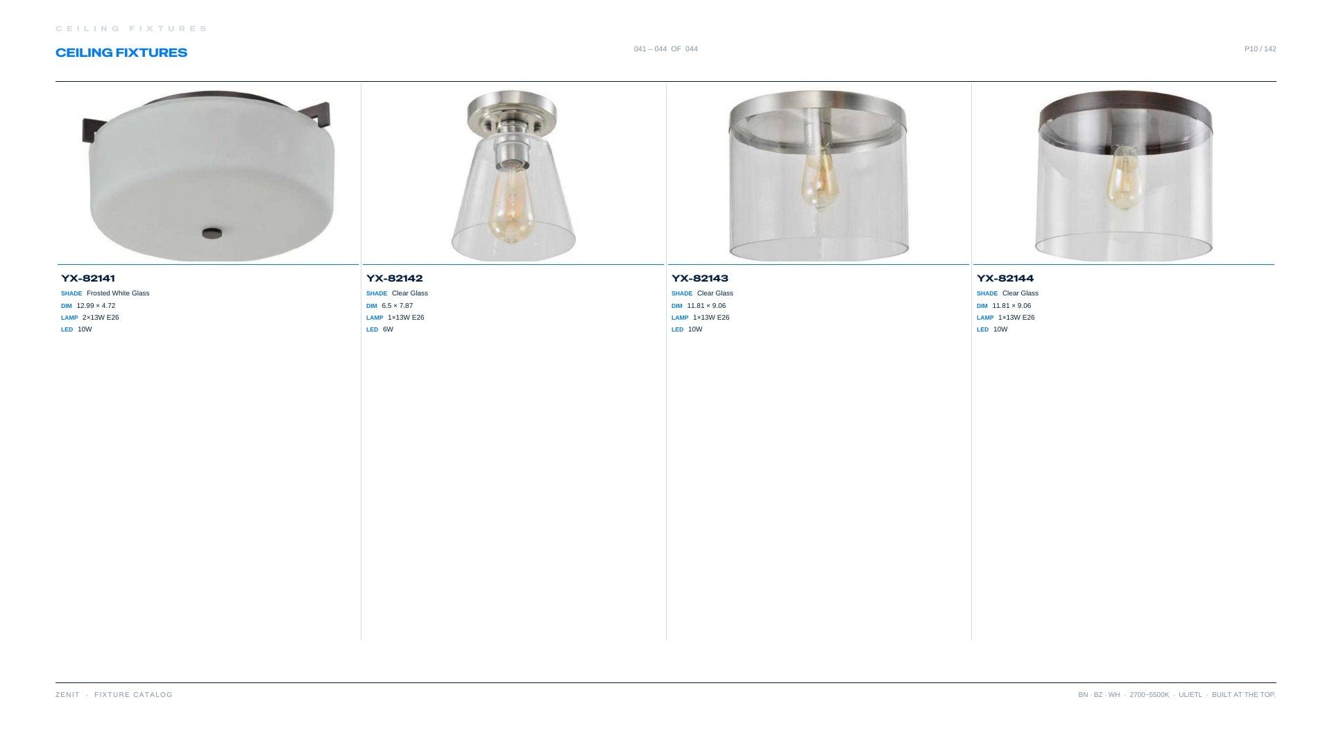 ZENIT Lighting Lighting Products Catalog Weekly Ad January 1 - December 31, 2026