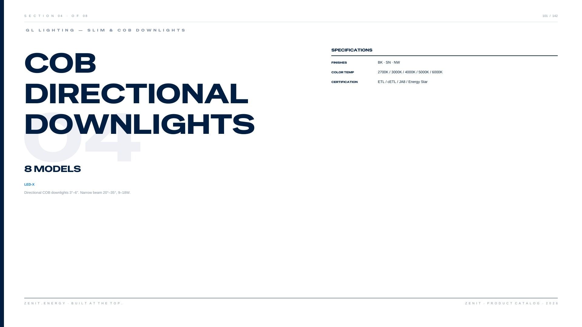 ZENIT Lighting Lighting Products Catalog Weekly Ad January 1 - December 31, 2026
