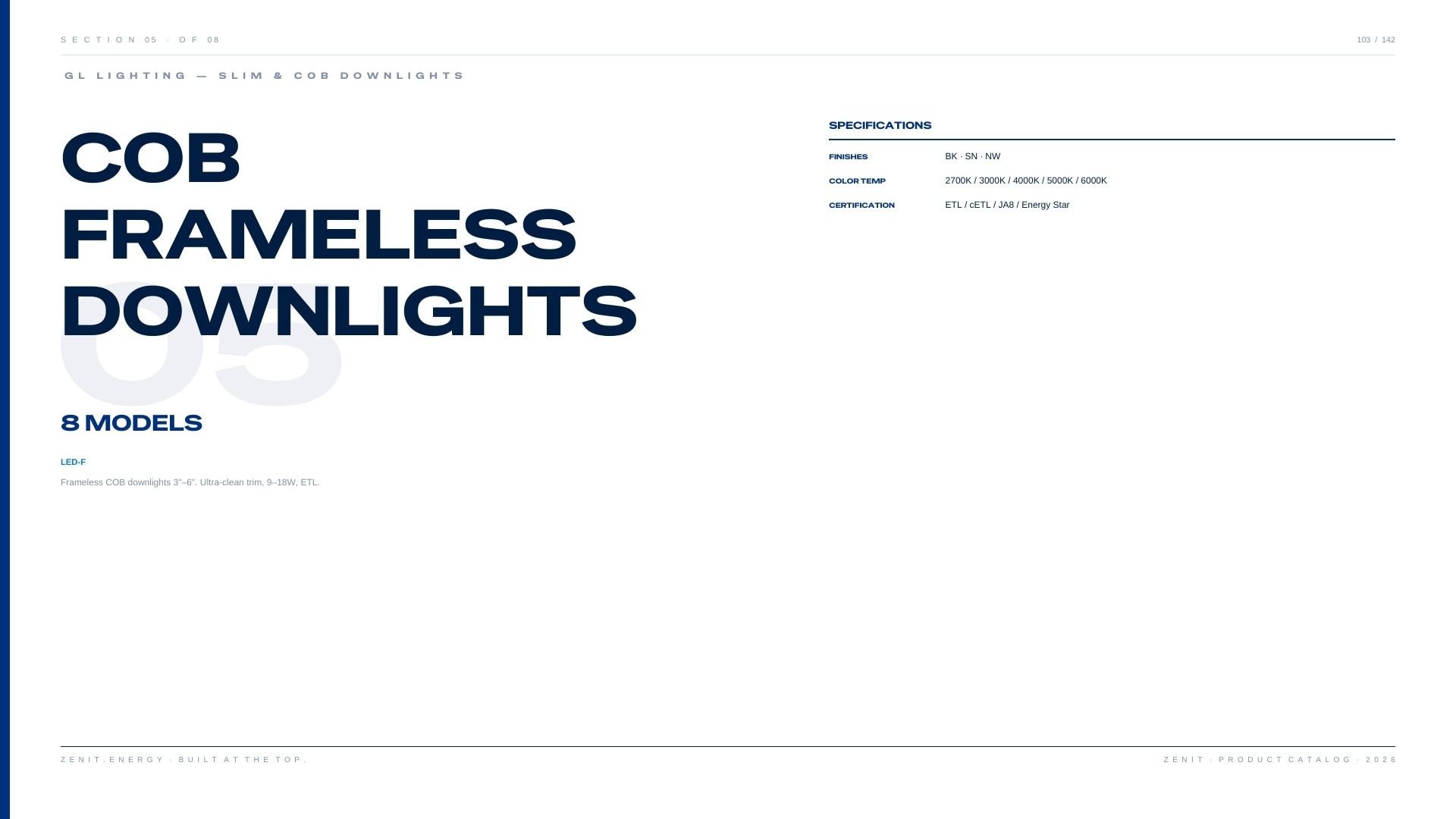 ZENIT Lighting Lighting Products Catalog Weekly Ad January 1 - December 31, 2026