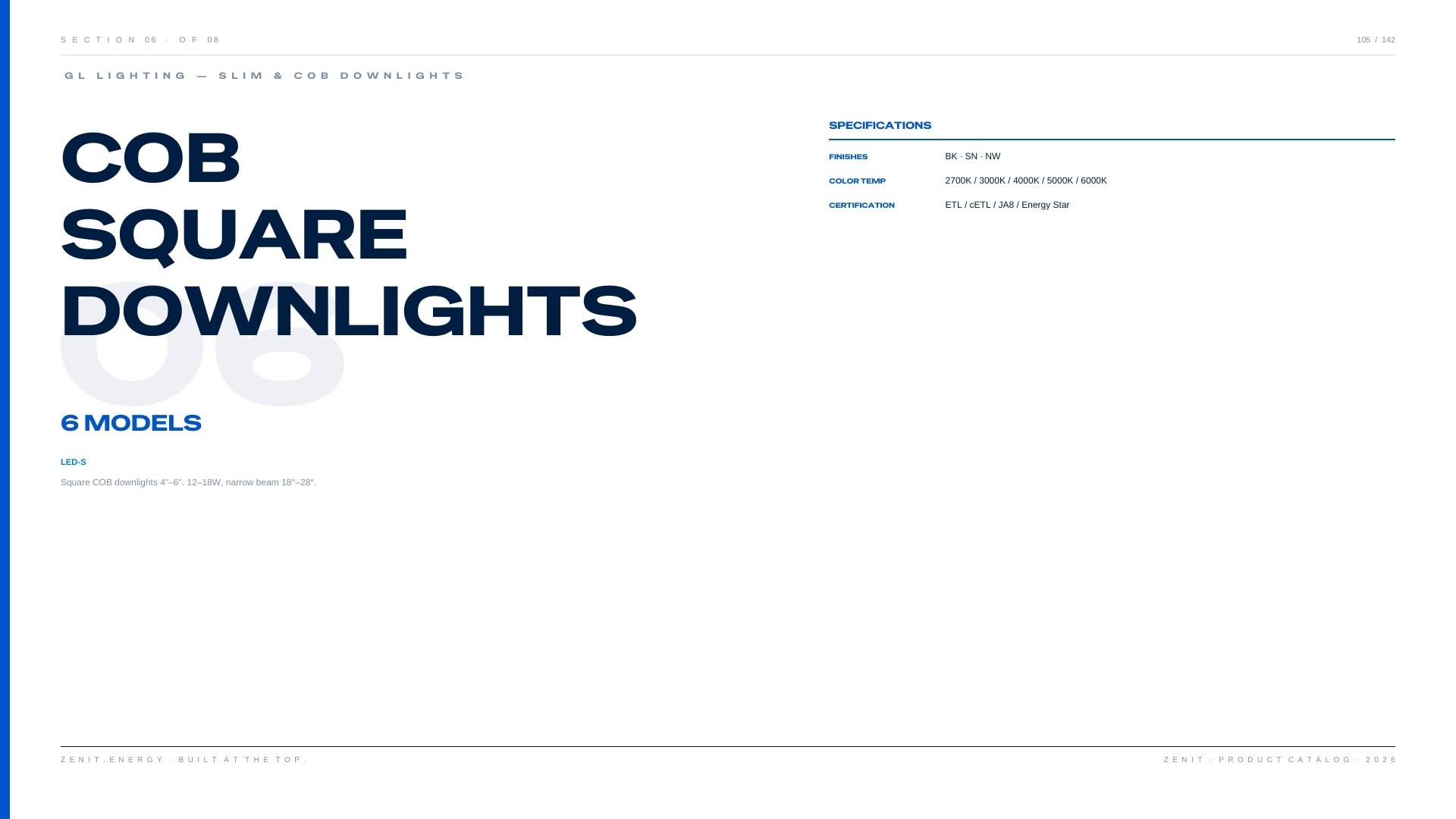 ZENIT Lighting Lighting Products Catalog Weekly Ad January 1 - December 31, 2026