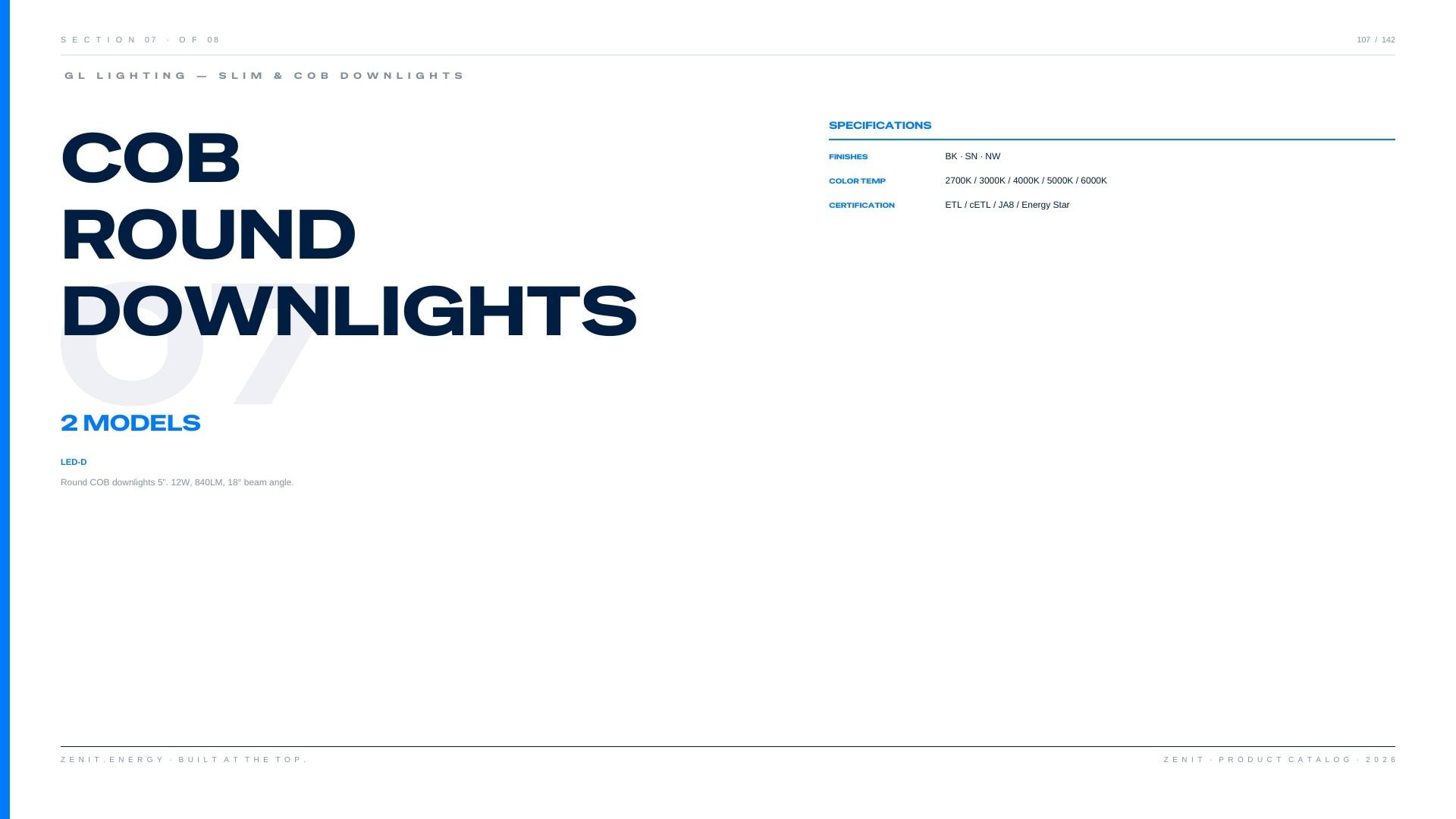 ZENIT Lighting Lighting Products Catalog Weekly Ad January 1 - December 31, 2026