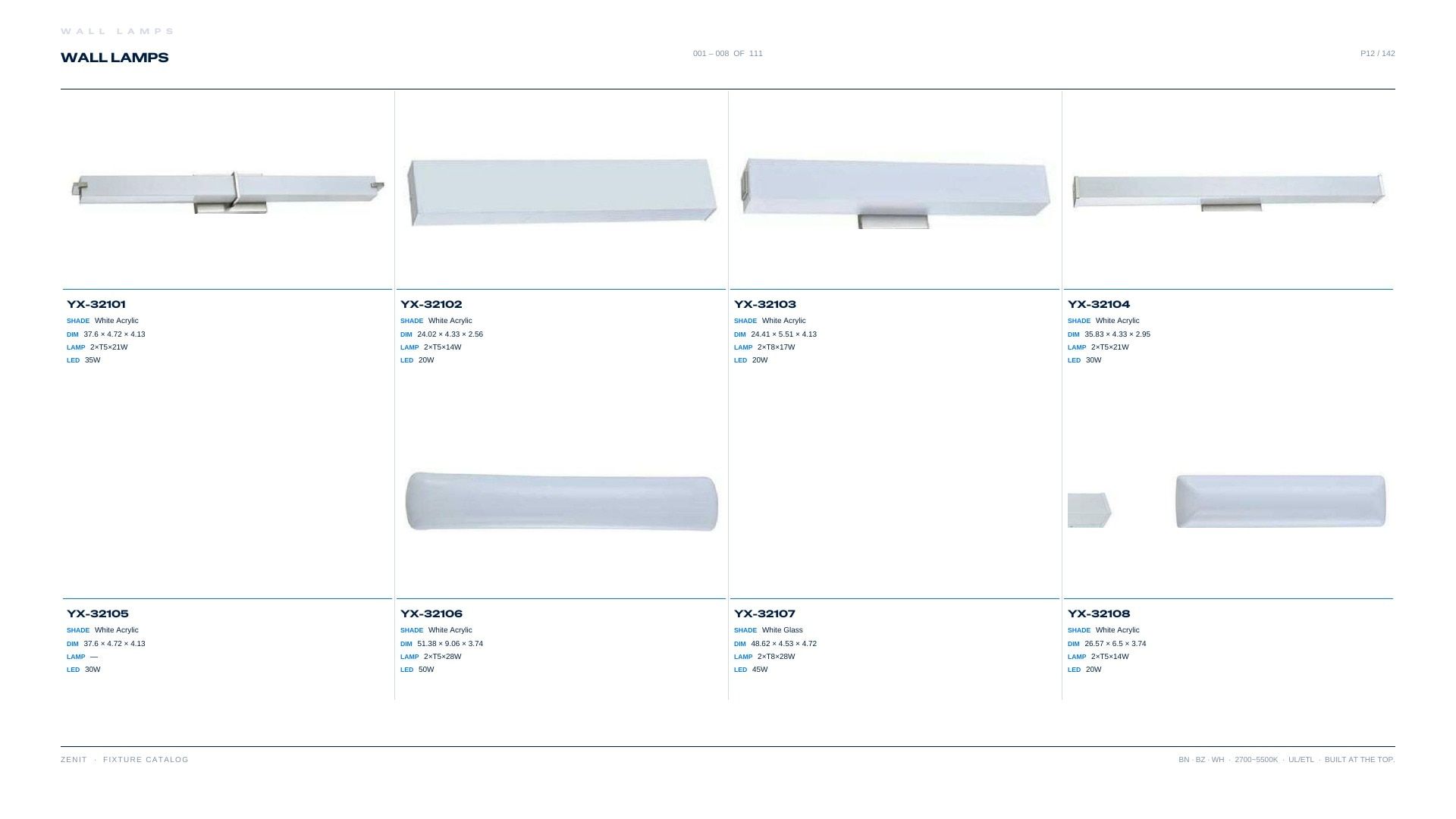 ZENIT Lighting Lighting Products Catalog Weekly Ad January 1 - December 31, 2026