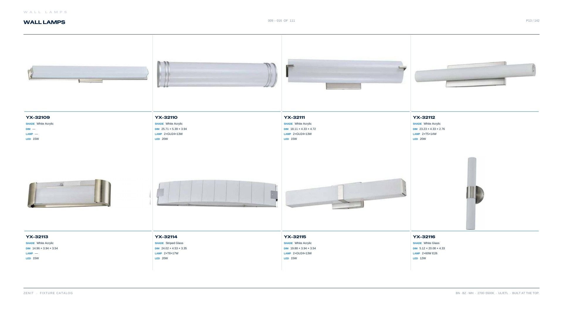 ZENIT Lighting Lighting Products Catalog Weekly Ad January 1 - December 31, 2026
