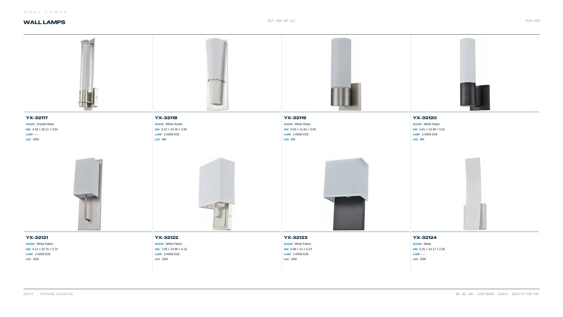 ZENIT Lighting Lighting Products Catalog Weekly Ad January 1 - December 31, 2026