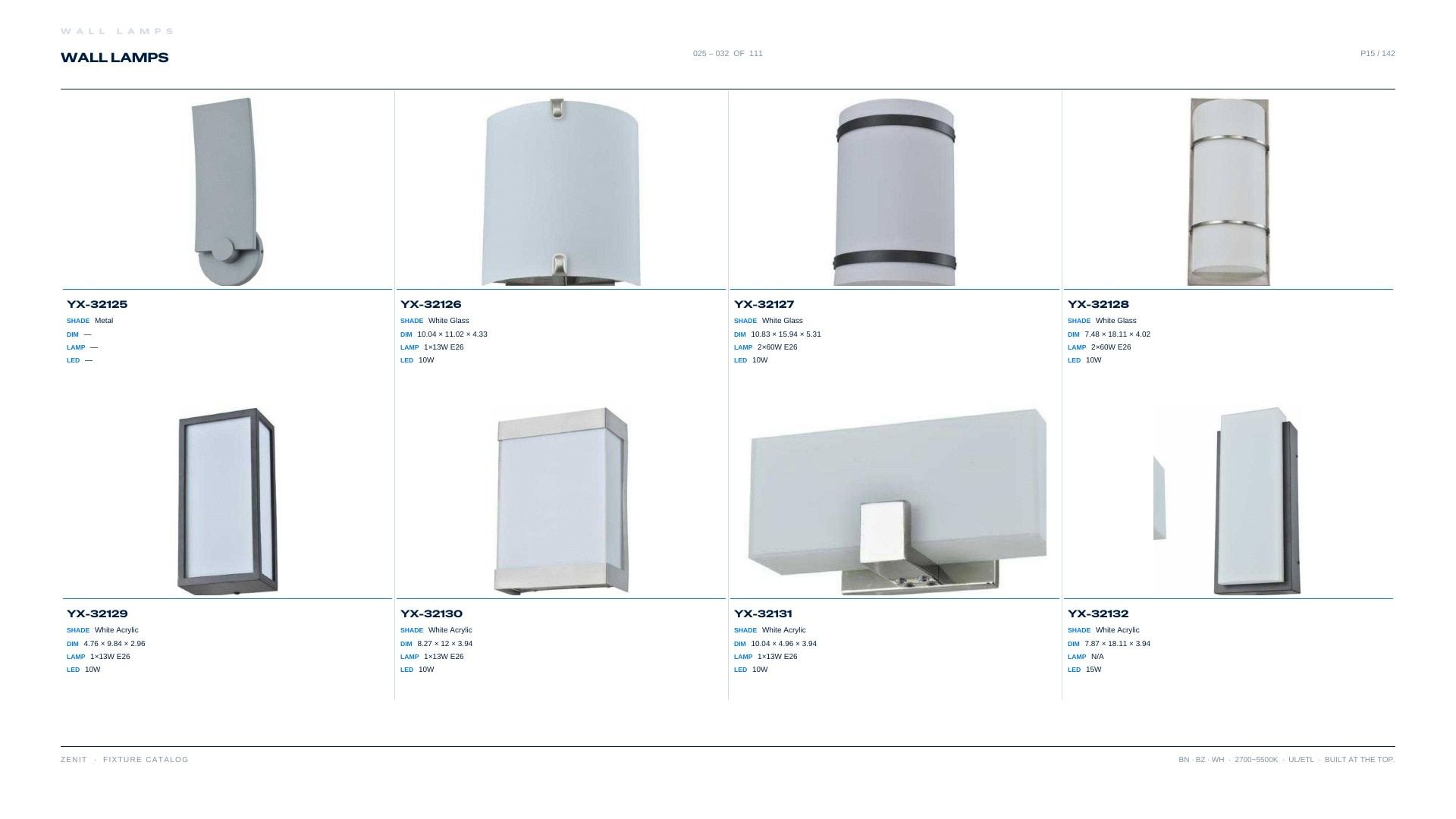 ZENIT Lighting Lighting Products Catalog Weekly Ad January 1 - December 31, 2026