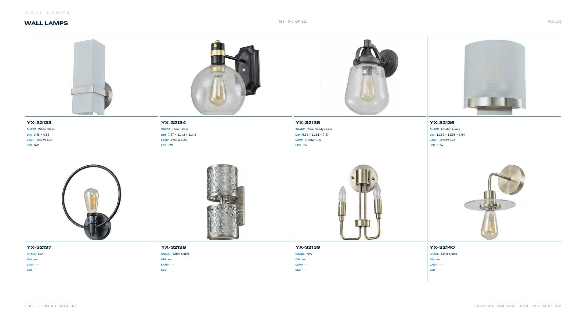 ZENIT Lighting Lighting Products Catalog Weekly Ad January 1 - December 31, 2026