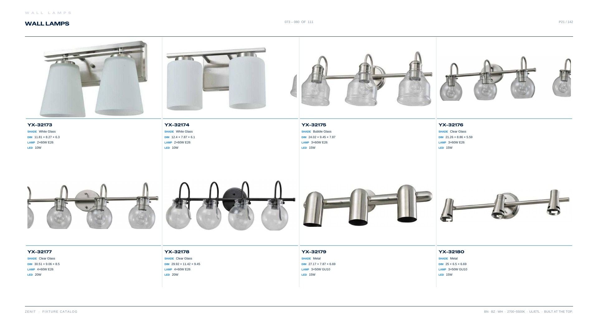 ZENIT Lighting Lighting Products Catalog Weekly Ad January 1 - December 31, 2026