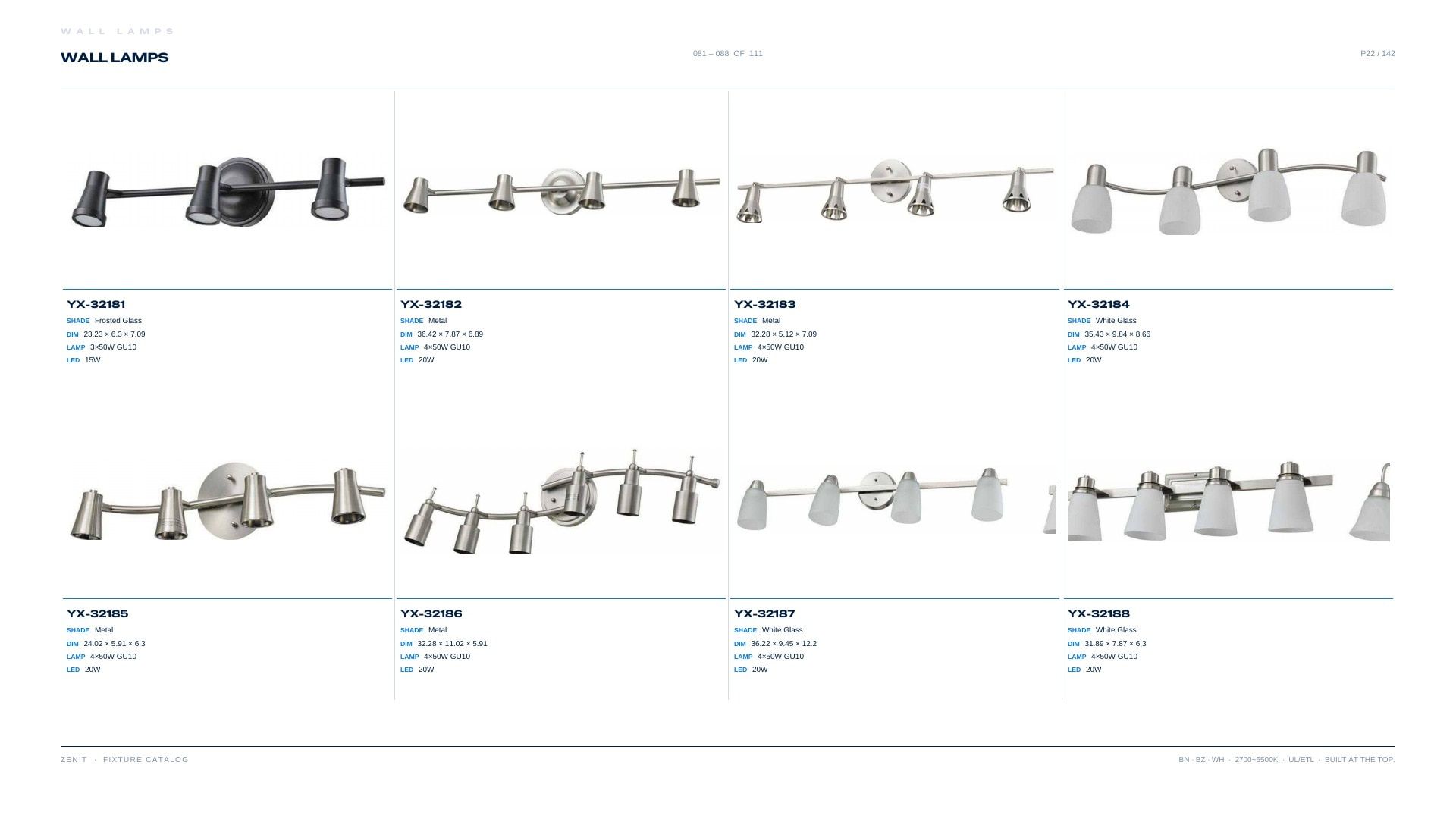 ZENIT Lighting Lighting Products Catalog Weekly Ad January 1 - December 31, 2026