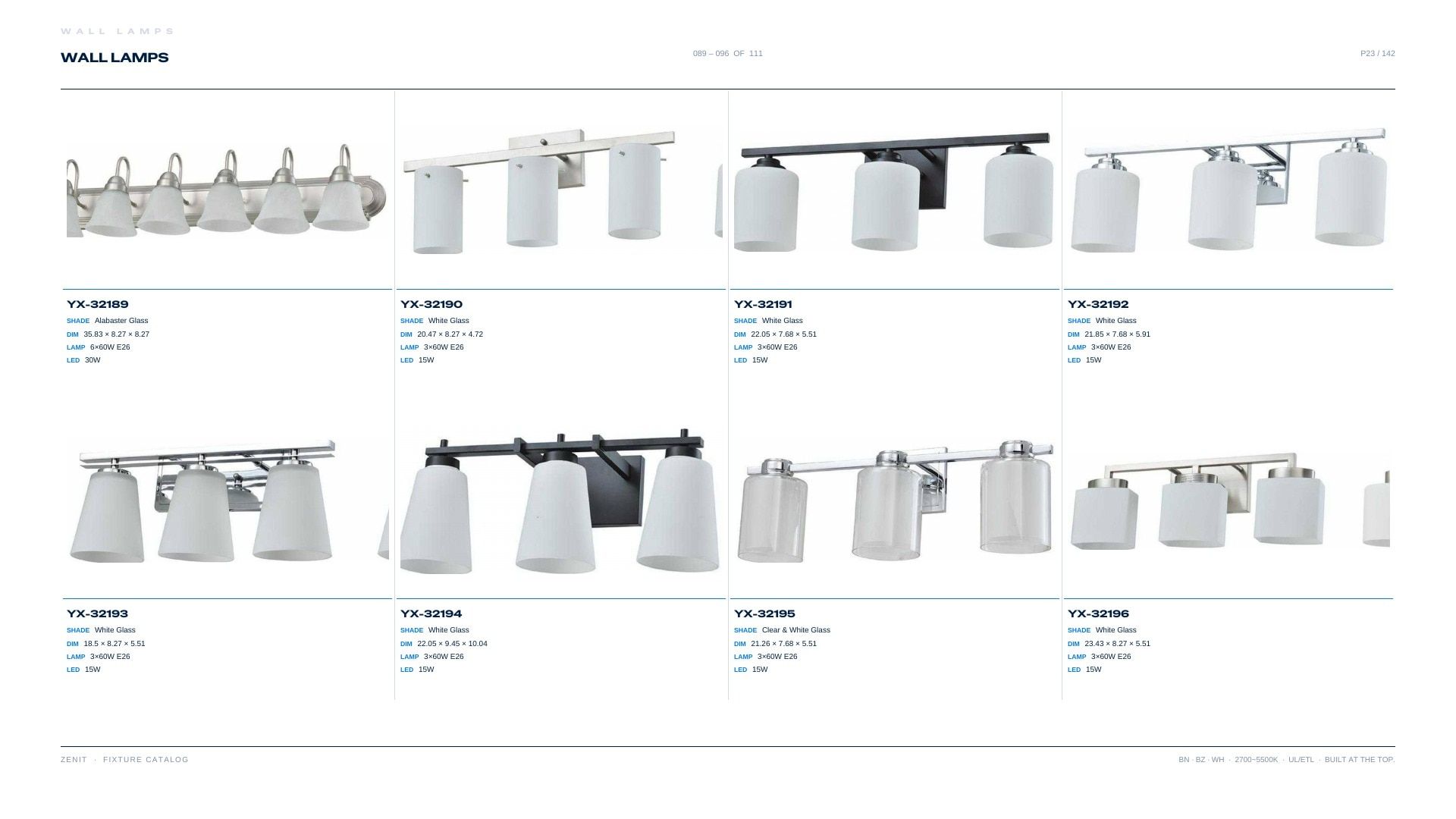 ZENIT Lighting Lighting Products Catalog Weekly Ad January 1 - December 31, 2026