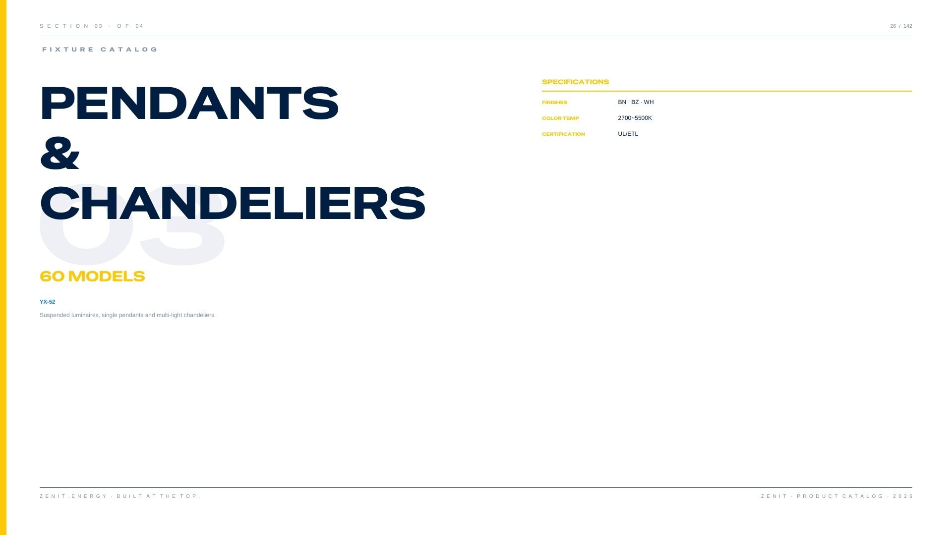 ZENIT Lighting Lighting Products Catalog Weekly Ad January 1 - December 31, 2026