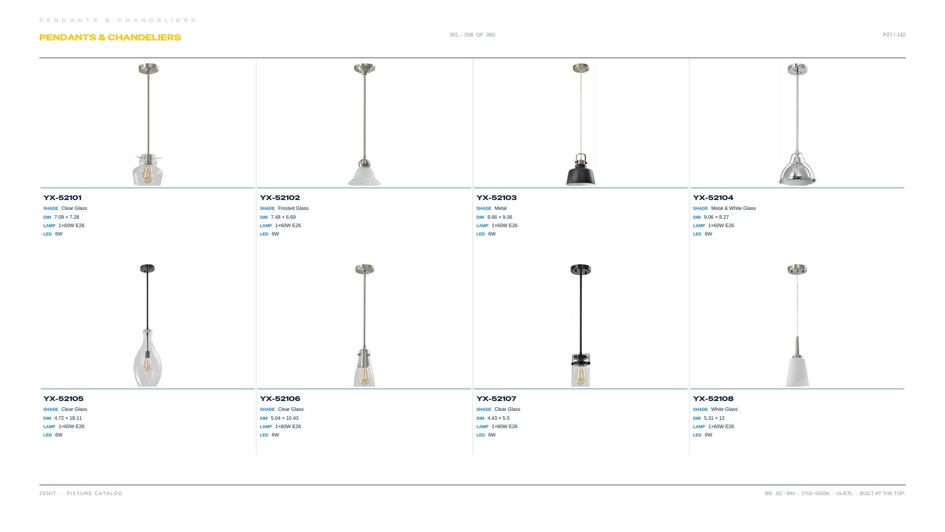 ZENIT Lighting Lighting Products Catalog Weekly Ad January 1 - December 31, 2026
