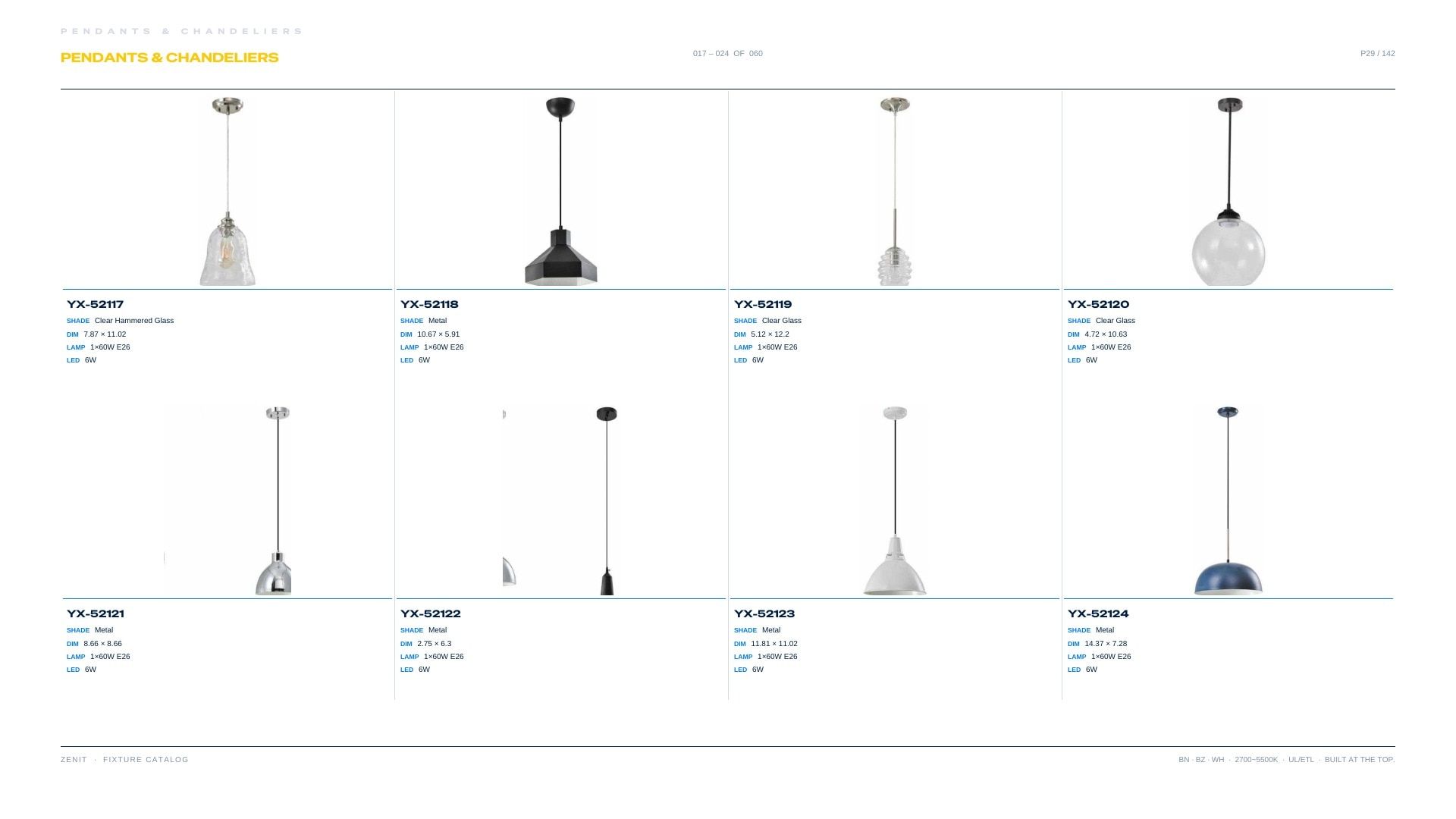 ZENIT Lighting Lighting Products Catalog Weekly Ad January 1 - December 31, 2026