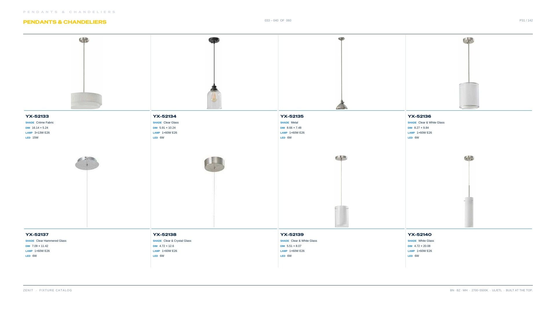 ZENIT Lighting Lighting Products Catalog Weekly Ad January 1 - December 31, 2026