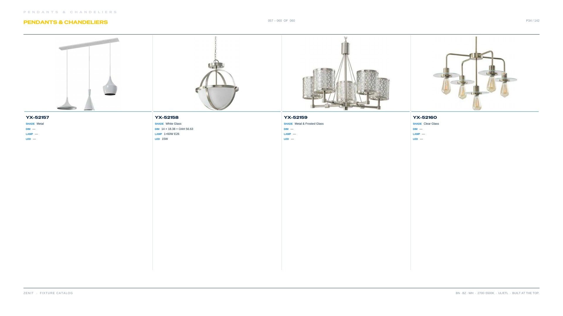 ZENIT Lighting Lighting Products Catalog Weekly Ad January 1 - December 31, 2026