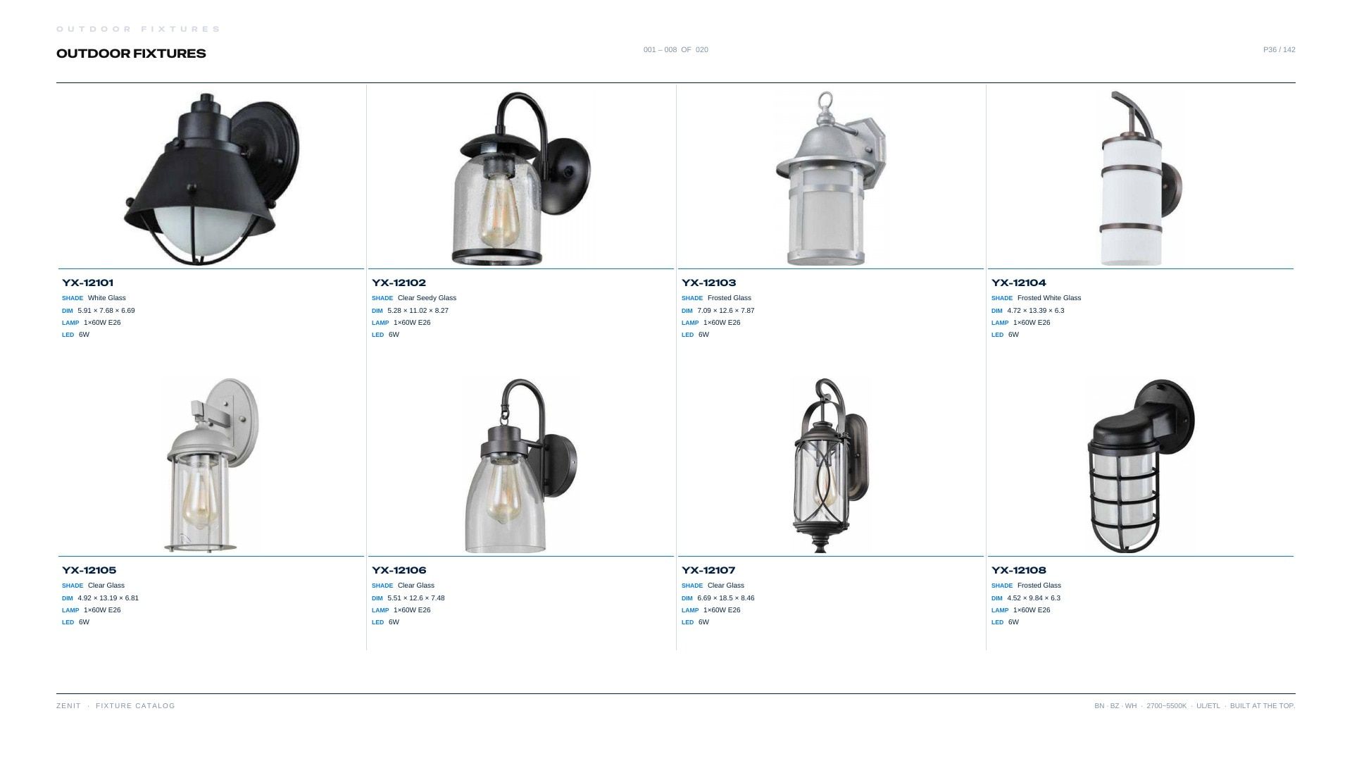 ZENIT Lighting Lighting Products Catalog Weekly Ad January 1 - December 31, 2026