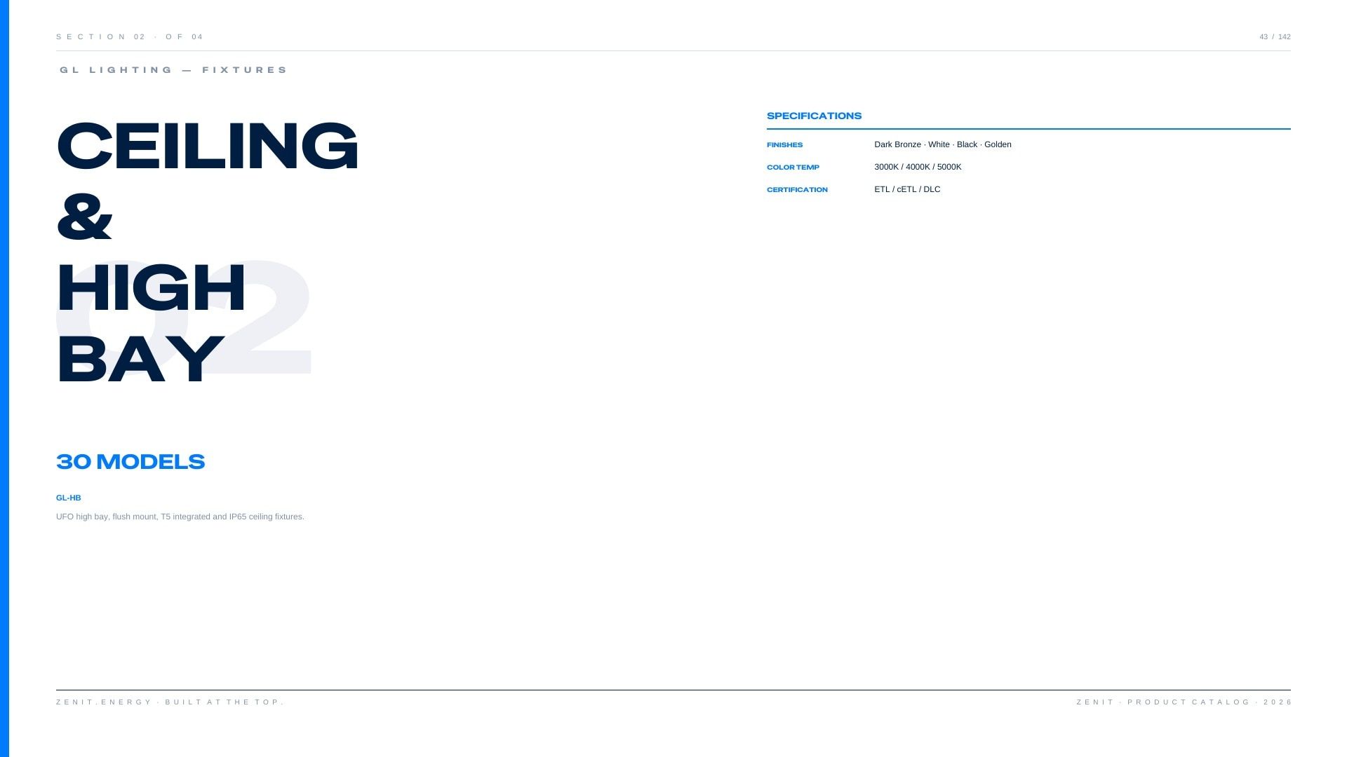 ZENIT Lighting Lighting Products Catalog Weekly Ad January 1 - December 31, 2026