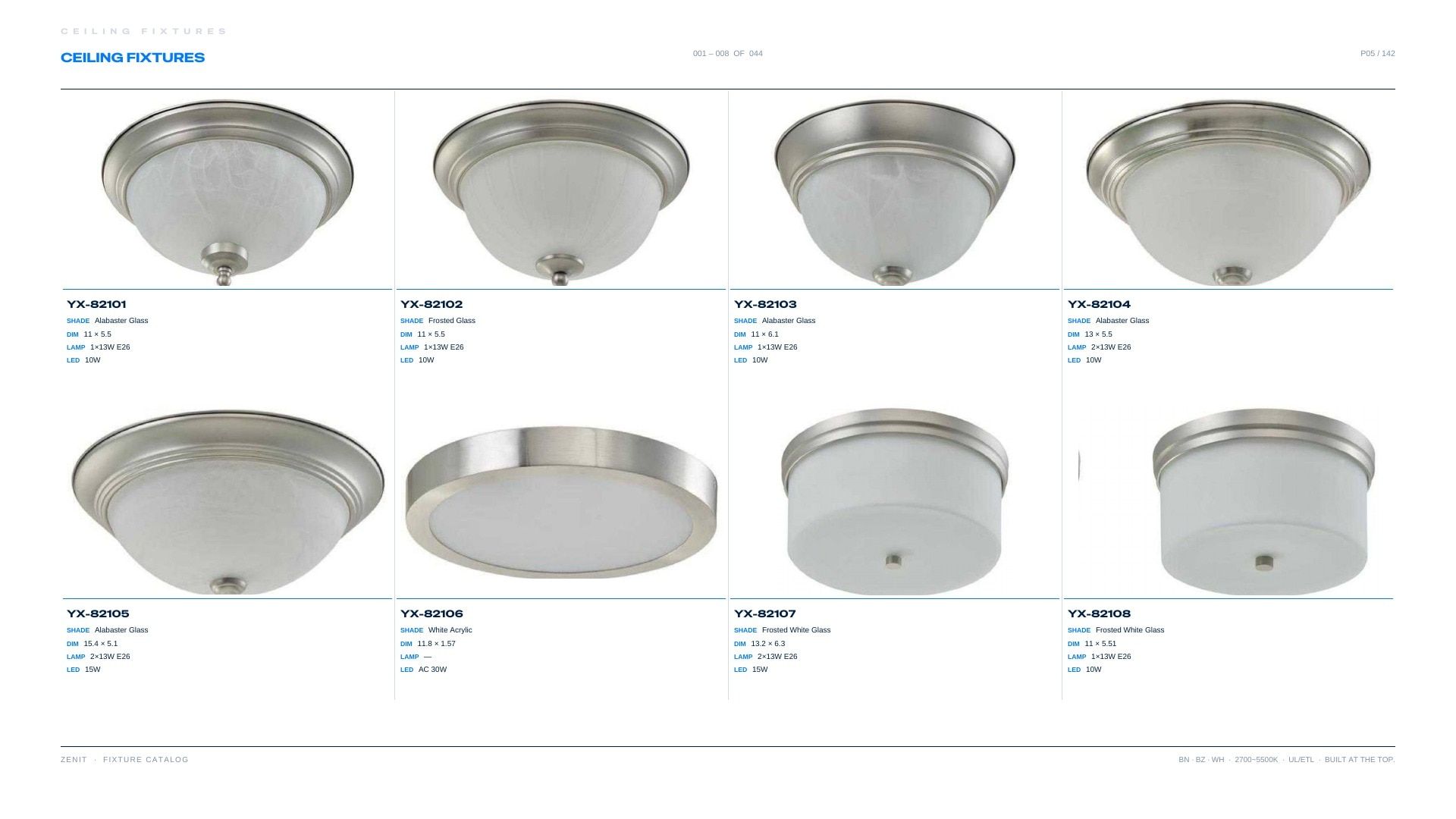 ZENIT Lighting Lighting Products Catalog Weekly Ad January 1 - December 31, 2026