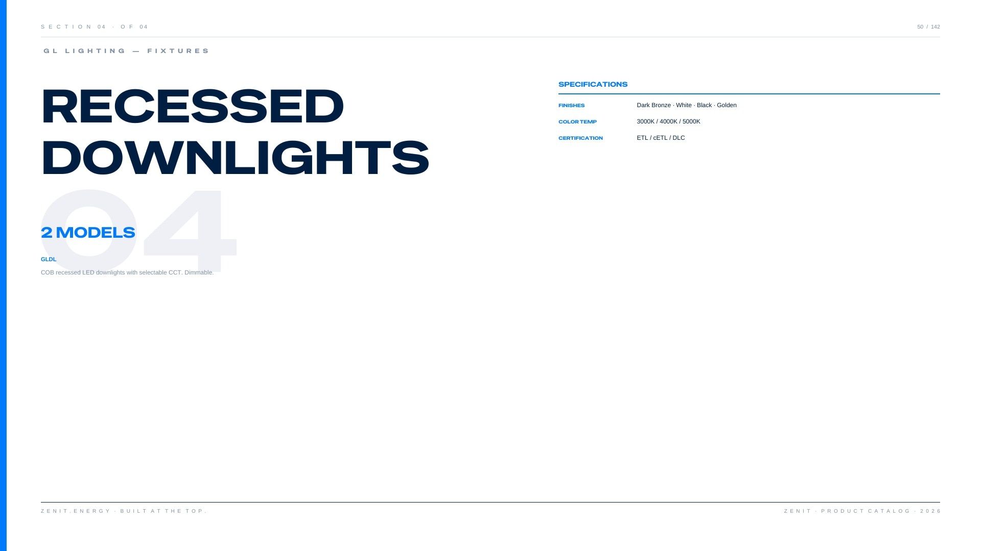 ZENIT Lighting Lighting Products Catalog Weekly Ad January 1 - December 31, 2026