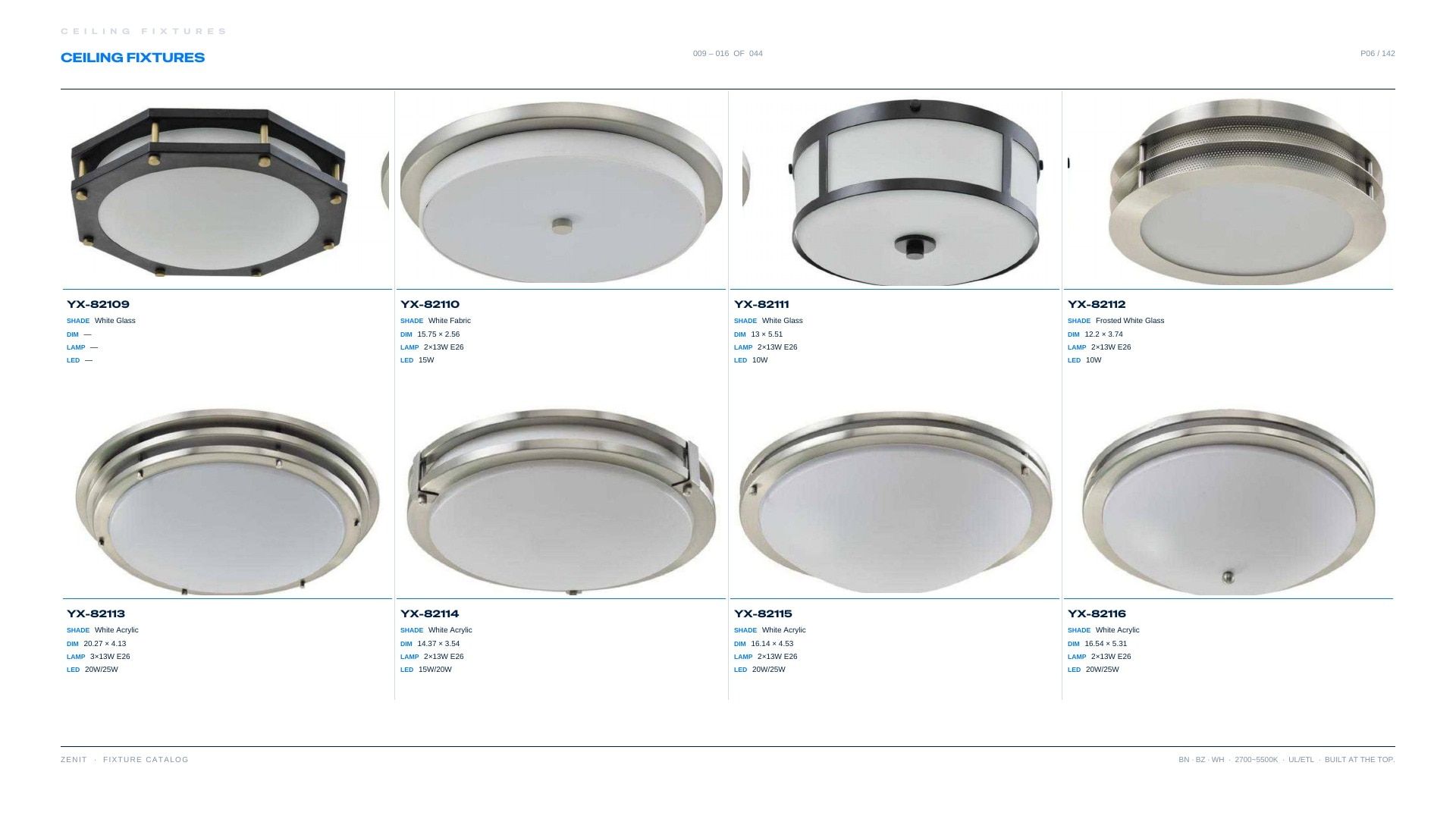 ZENIT Lighting Lighting Products Catalog Weekly Ad January 1 - December 31, 2026