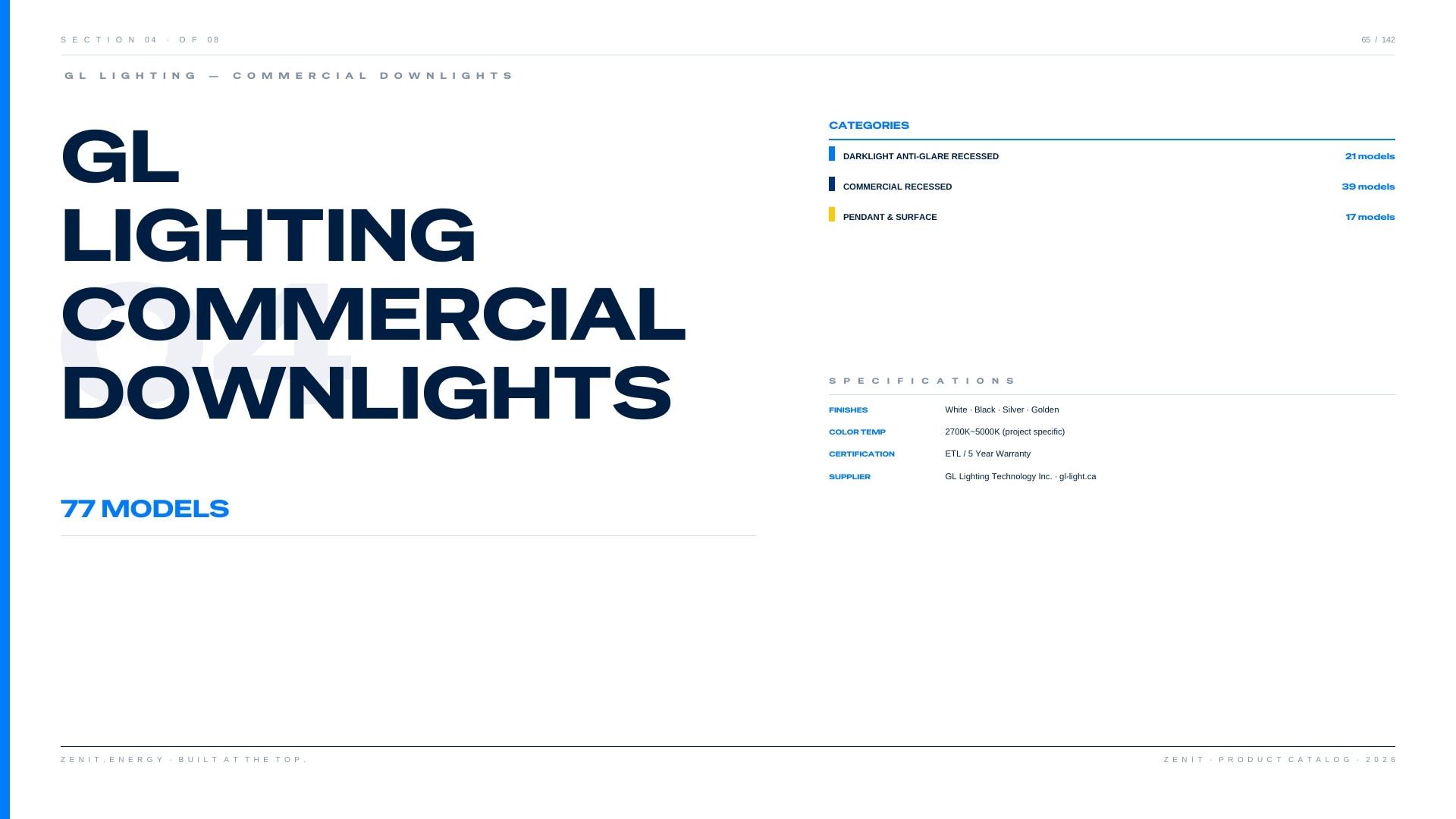 ZENIT Lighting Lighting Products Catalog Weekly Ad January 1 - December 31, 2026