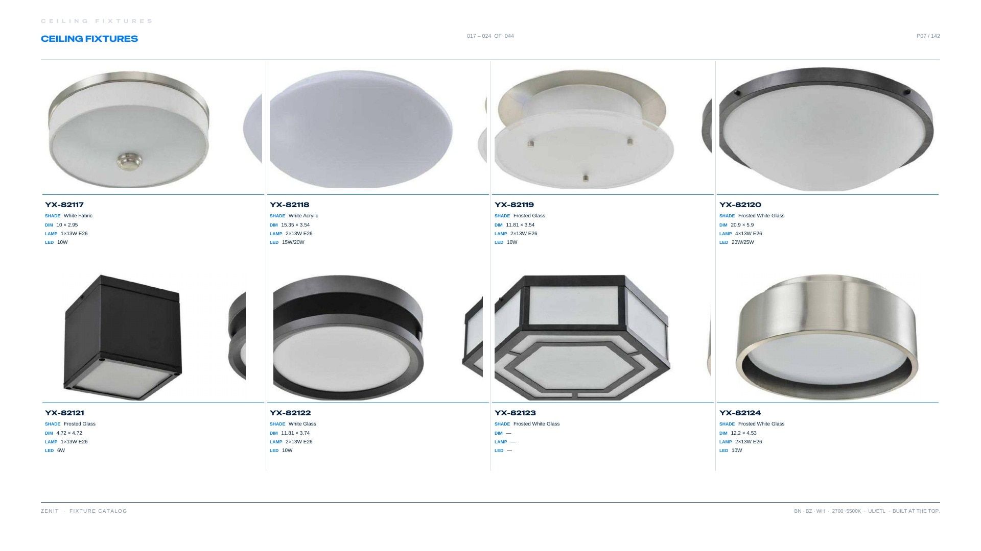 ZENIT Lighting Lighting Products Catalog Weekly Ad January 1 - December 31, 2026