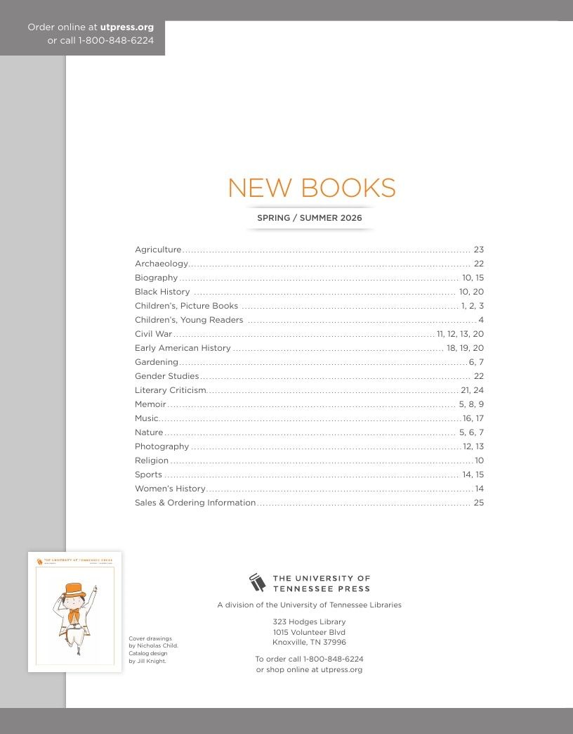 University of Tennessee Press Spring and Summer Books Catalog Weekly Ad January 1 - December 31, 2026