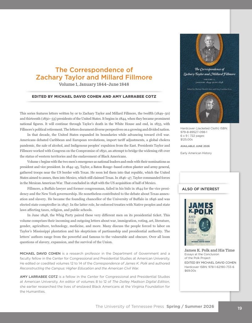 University of Tennessee Press Spring and Summer Books Catalog Weekly Ad January 1 - December 31, 2026