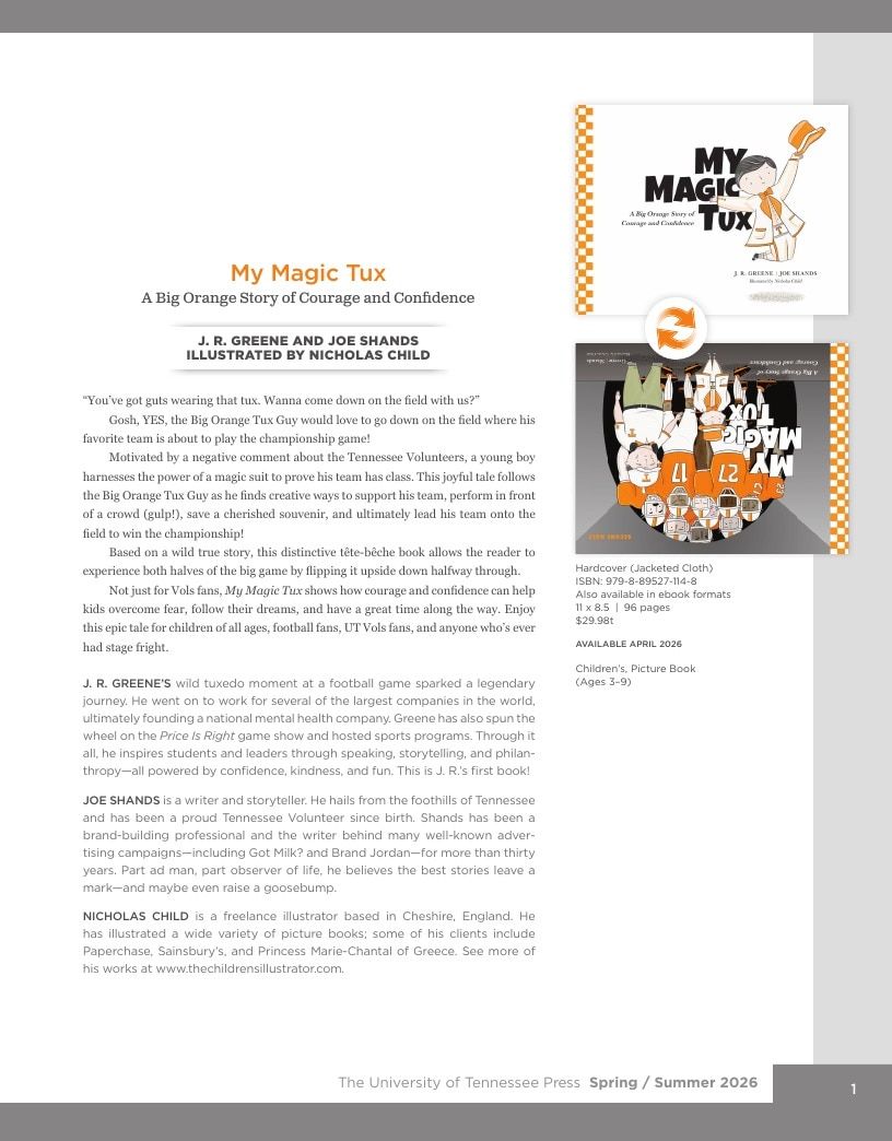 University of Tennessee Press Spring and Summer Books Catalog Weekly Ad January 1 - December 31, 2026