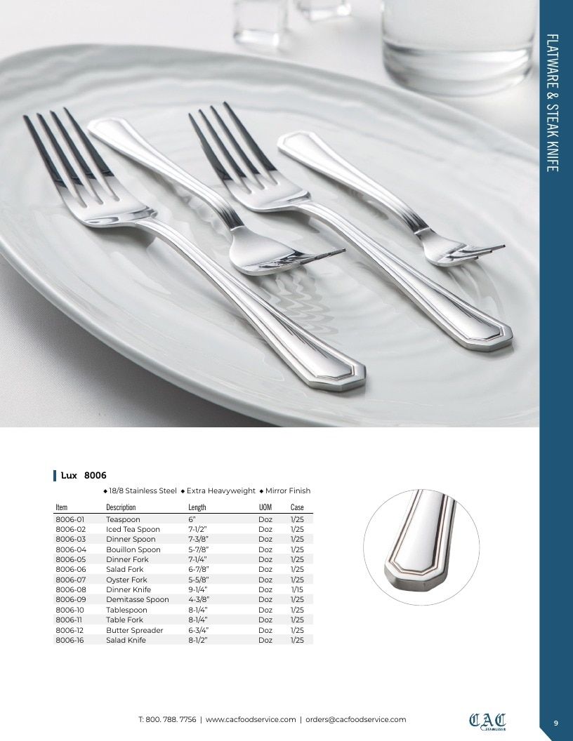C.A.C. Foodservice Smallwares Catalog Weekly Ad January 1 - December 31, 2026