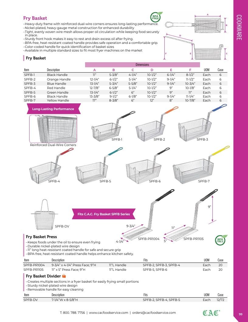 C.A.C. Foodservice Smallwares Catalog Weekly Ad January 1 - December 31, 2026