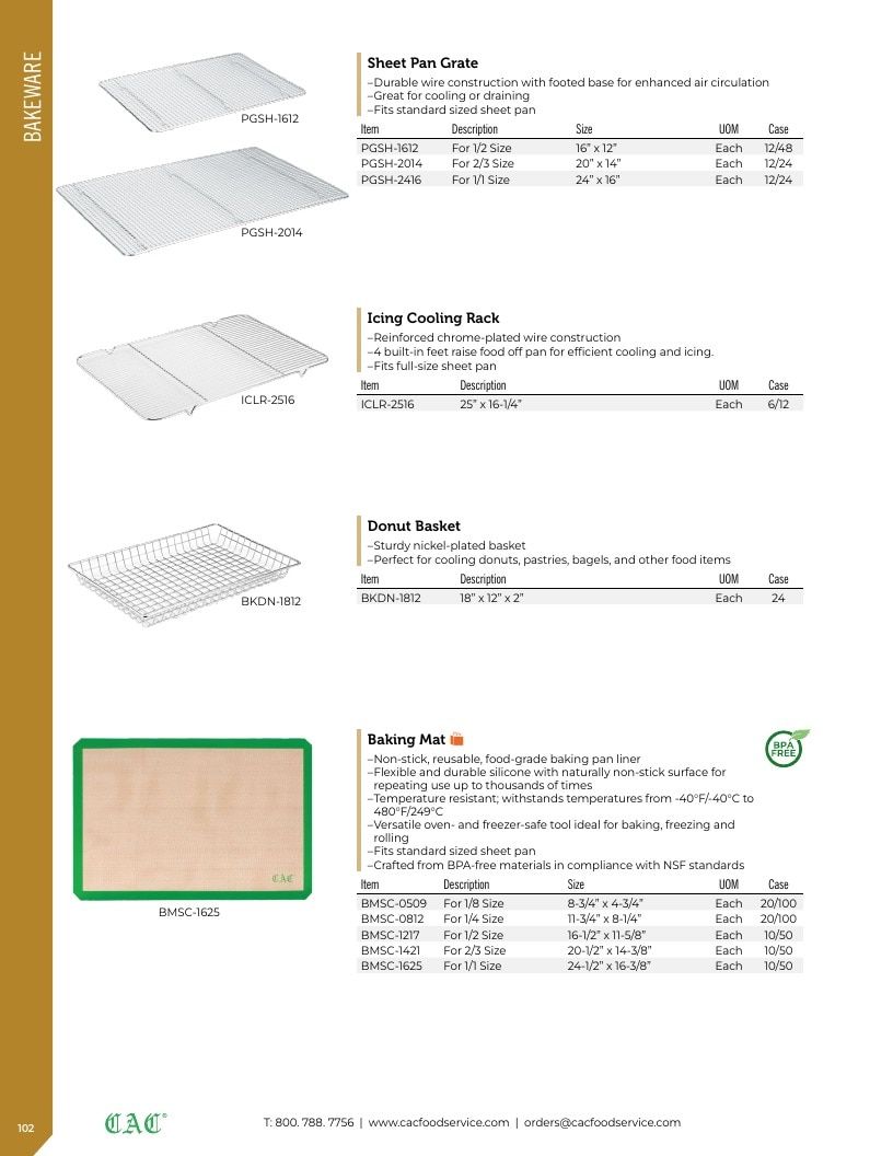 C.A.C. Foodservice Smallwares Catalog Weekly Ad January 1 - December 31, 2026