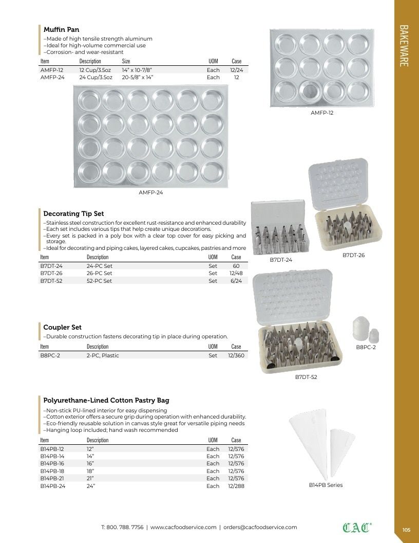 C.A.C. Foodservice Smallwares Catalog Weekly Ad January 1 - December 31, 2026