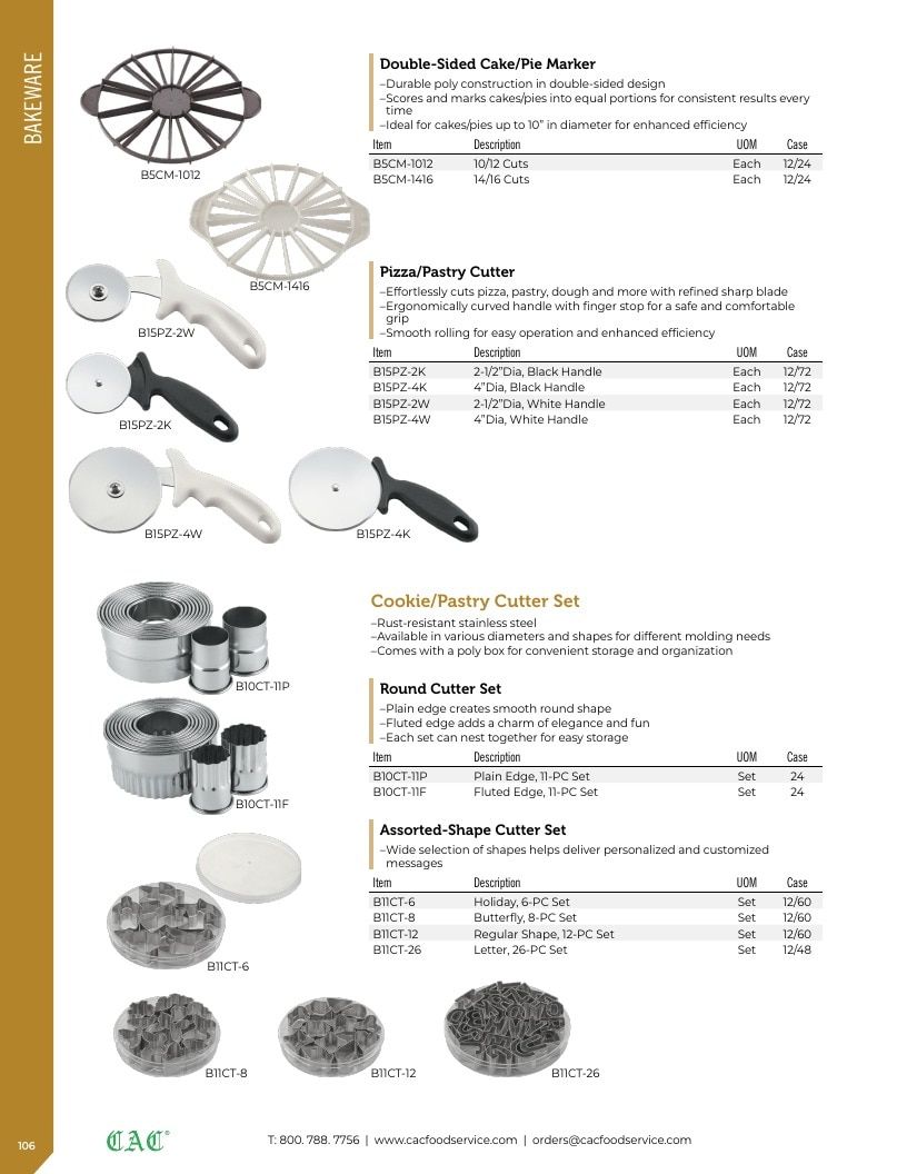 C.A.C. Foodservice Smallwares Catalog Weekly Ad January 1 - December 31, 2026