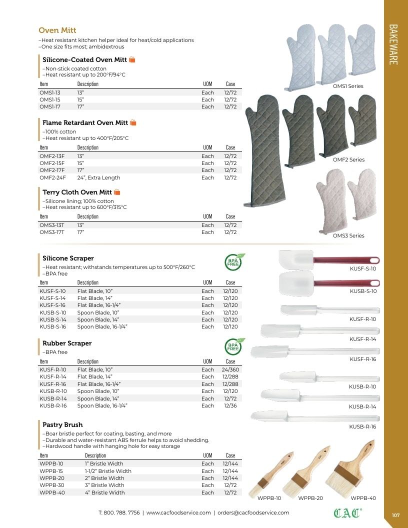 C.A.C. Foodservice Smallwares Catalog Weekly Ad January 1 - December 31, 2026