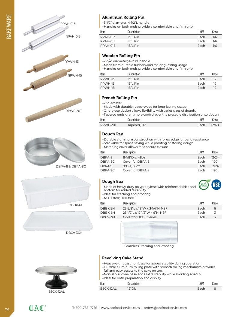 C.A.C. Foodservice Smallwares Catalog Weekly Ad January 1 - December 31, 2026