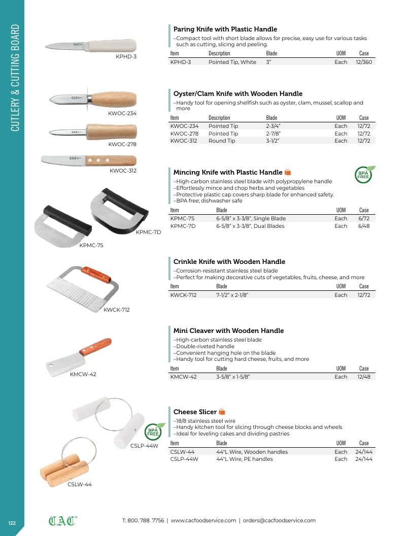 C.A.C. Foodservice Smallwares Catalog Weekly Ad January 1 - December 31, 2026