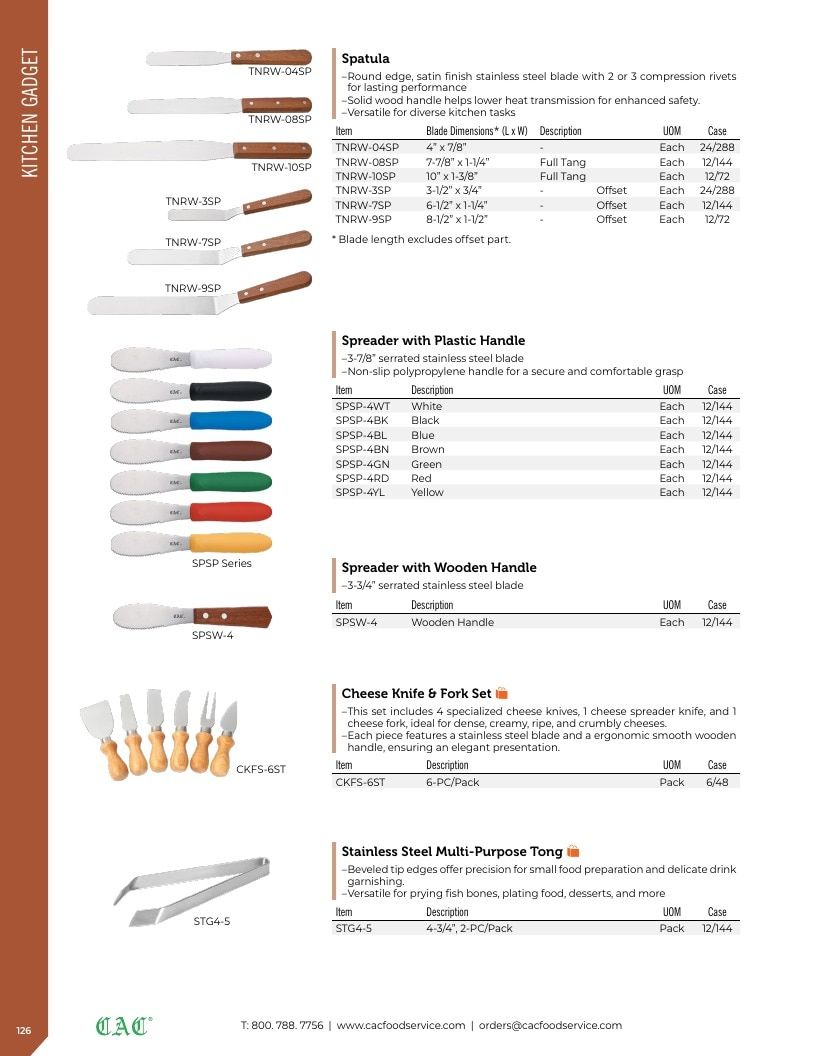 C.A.C. Foodservice Smallwares Catalog Weekly Ad January 1 - December 31, 2026