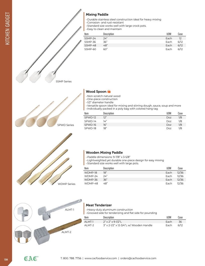C.A.C. Foodservice Smallwares Catalog Weekly Ad January 1 - December 31, 2026