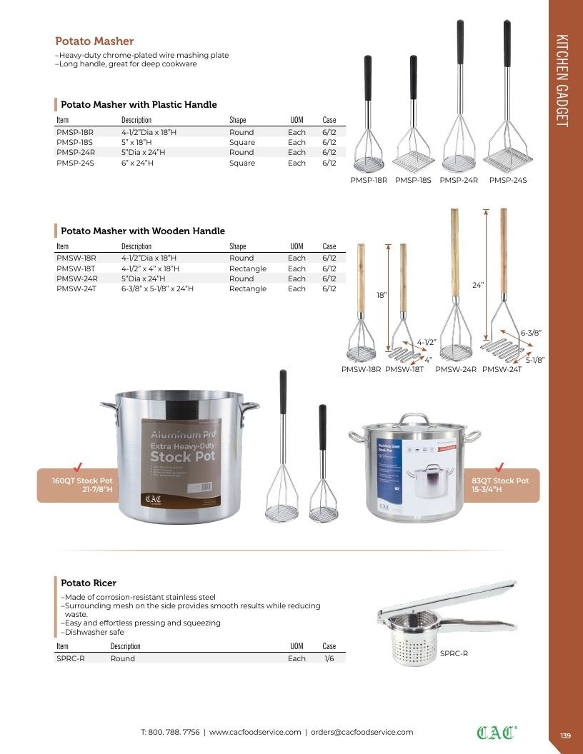 C.A.C. Foodservice Smallwares Catalog Weekly Ad January 1 - December 31, 2026