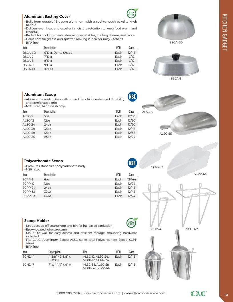 C.A.C. Foodservice Smallwares Catalog Weekly Ad January 1 - December 31, 2026