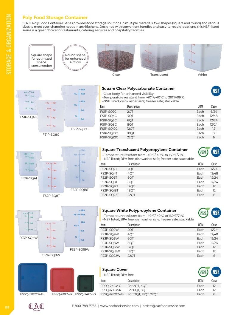 C.A.C. Foodservice Smallwares Catalog Weekly Ad January 1 - December 31, 2026